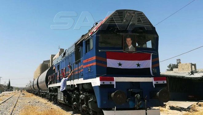 بعد انقطاع 9 سنوات.. قطار حبوب يصل دمشق قادما من مرفأ طرطوس