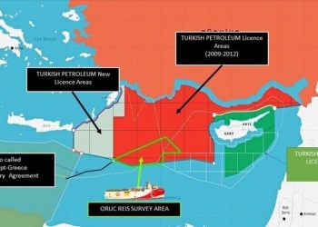 تركيا تنشر خريطة لموقع عمل سفينتها بالمتوسط