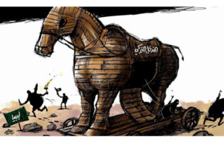 كاريكاتير سعودي مثير حول تدخل تركيا في ليبيا