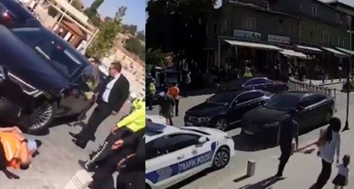 بالفيديو.. سيارة برلماني الحركة القومية تدهس عامل بلدية عمدًا!