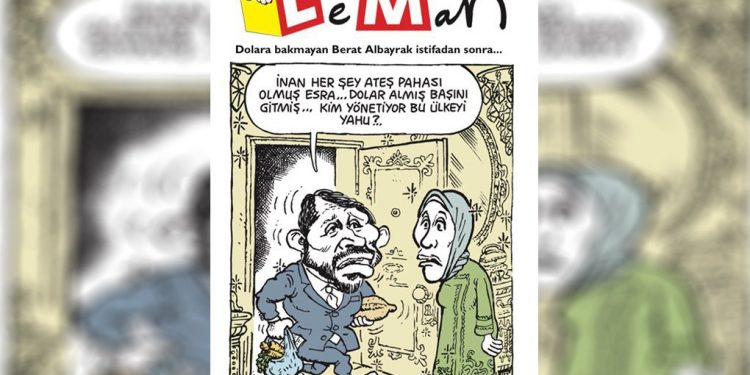 مجلة ساخرة تختار استقالة ألبيراق غلافًا لأحدث أعدادها