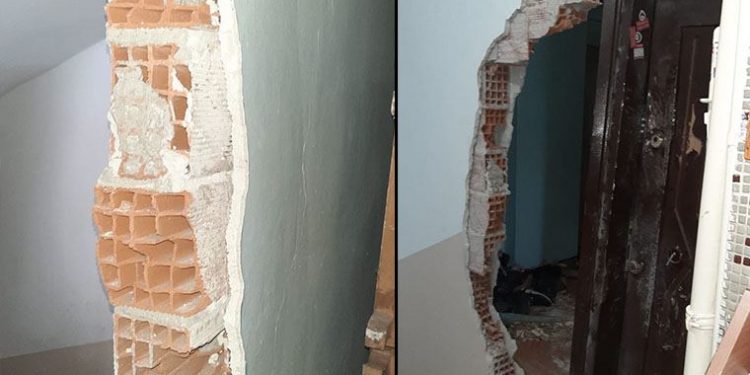 الشرطة التركية تحطم جدران منزل لاعتقال طالب جامعي!