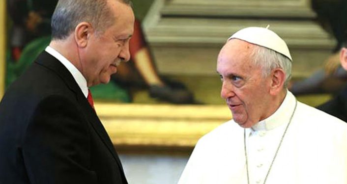 برقية من البابا فرنسيس إلى الرئيس أردوغان