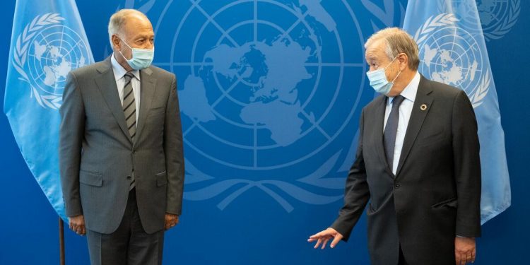 القضية الفلسطينية على طاولة الحوار بين أبو الغيط وجوتيريش