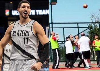 عرض مثير من لاعب سلة معارض للرئيس أردوغان