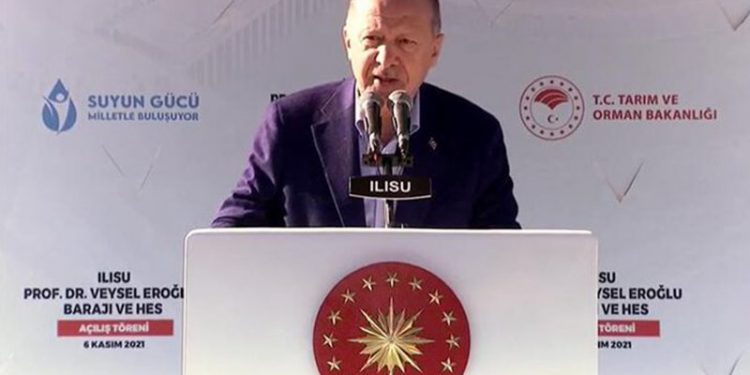 أردوغان مدافعًا عن سد إليسو: تركيا تعاني من شح مائي