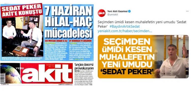 اختراق صحيفة موالية لأردوغان ونشر صورة زعيم المافيا سادات بكر