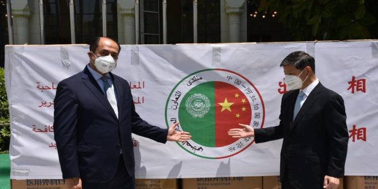 الجامعة العربية تتلقى شحنة مستلزمات طبية من الصين