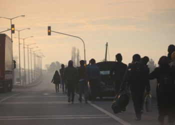 تركيا.. مئات المهاجرين يترجلون من شاحنة (فيديو)