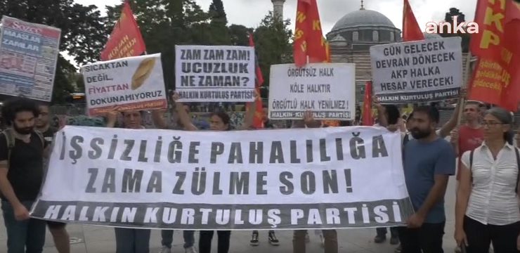 احتجاج في إسطنبول على “التضخم” بالأواني الفارغة