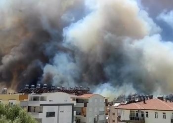 اندلاع حريق ضخم في الغابات قرب المنتجعات السياحية في مدينة “مارماريس” التركية