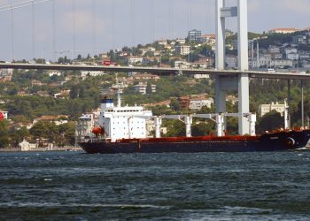 جنوح سفينة شحن تركية في بحر مرمرة