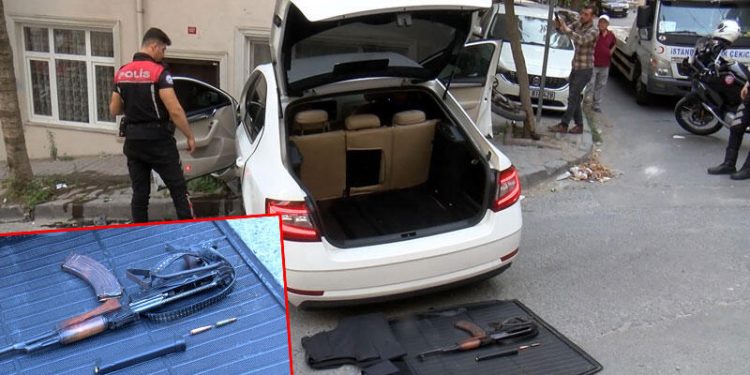 كلاشينكوف وسترة فولاذية بسيارة في إسطنبول