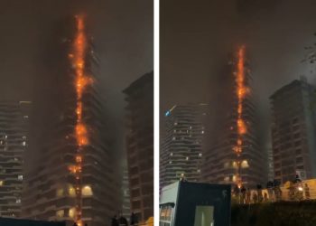 حريق ضخم في فندق وسط إسطنبول