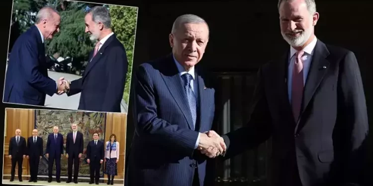 الرئيس أردوغان يلتقي بالملك فيليب السادس