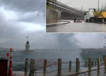 رياح جنوبية وأمطار تضرب إسطنبول