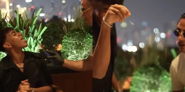 نجم برشلونة “لامين يامال” في مطعم الشيف التركي “نصرت”