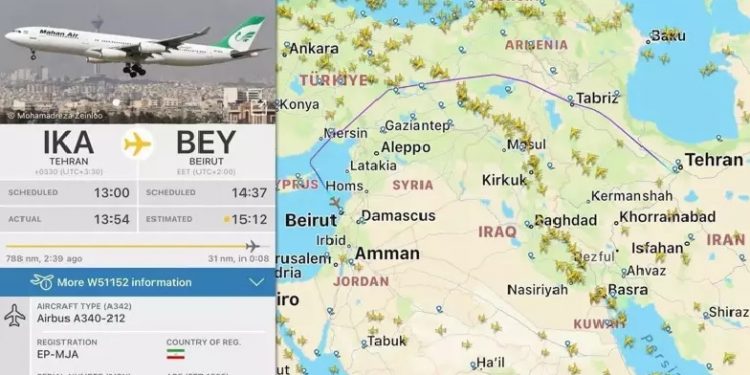 سوريا تمنع طائرة إيرانية من عبور مجالها الجوي