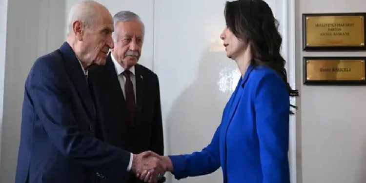 وفد الحزب الكردي يلتقي دولت بهجلي في البرلمان