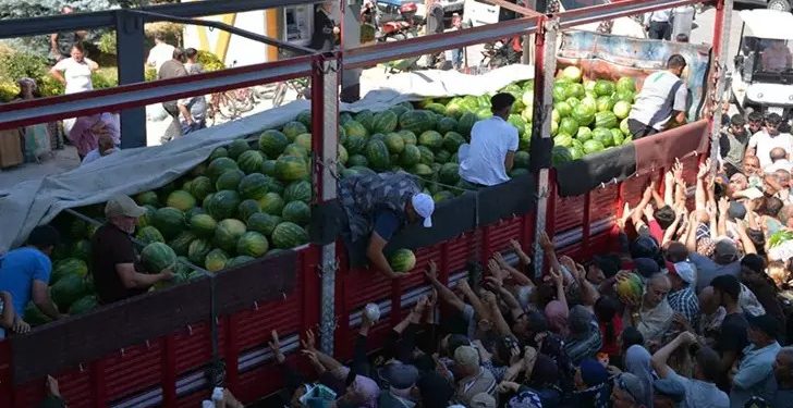 تركيا.. توزيع 26 طن من البطيخ “مجانا”!