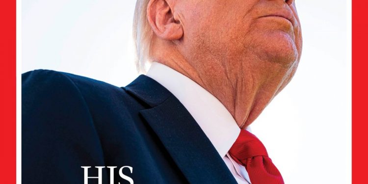 ترامب يهاجم مجلة تايم بسبب صورة الغلاف: “دمروا شعري!”