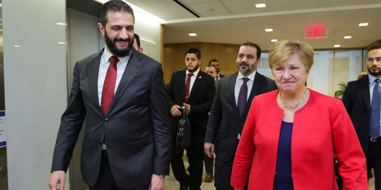 الشرع يلتقي رئيسة صندوق النقد الدولي