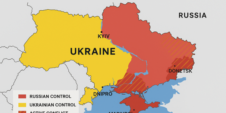 خريطة الحرب في أوكرانيا 2025