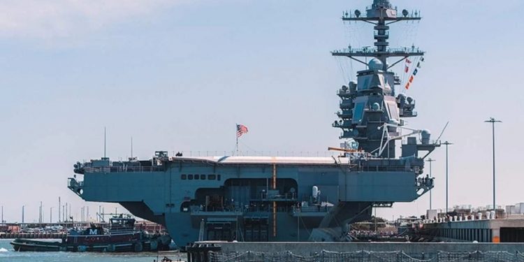 أزمة بمرحاض حاملة الطائرات الأمريكية جيرالد فورد!