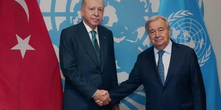 أردوغان يجري اتصالا هاتفيا مع الأمين العام للأمم المتحدة
